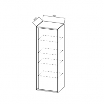 Dulap inalt suspedat Kolpasan, Pandora, 130cm, lemn
